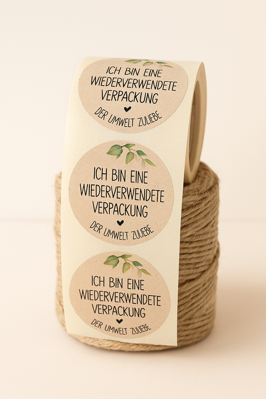 Sticker Nachhaltigkeit Verpackung 10 Stk.