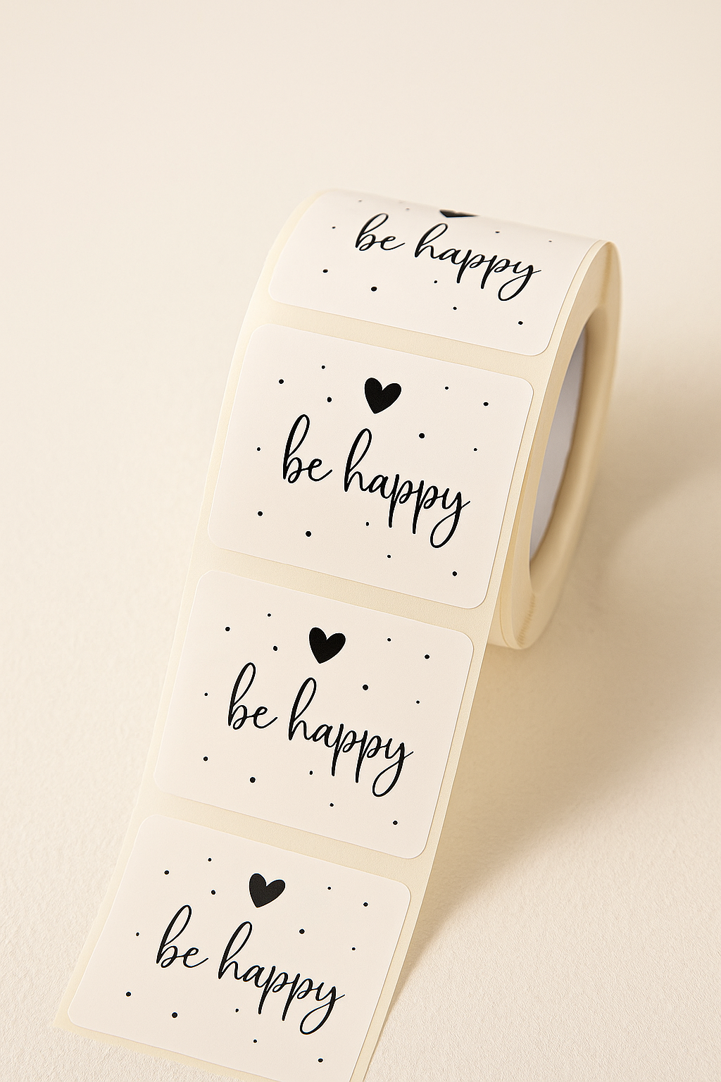 Sticker  • black & white • be happy 10 Stk