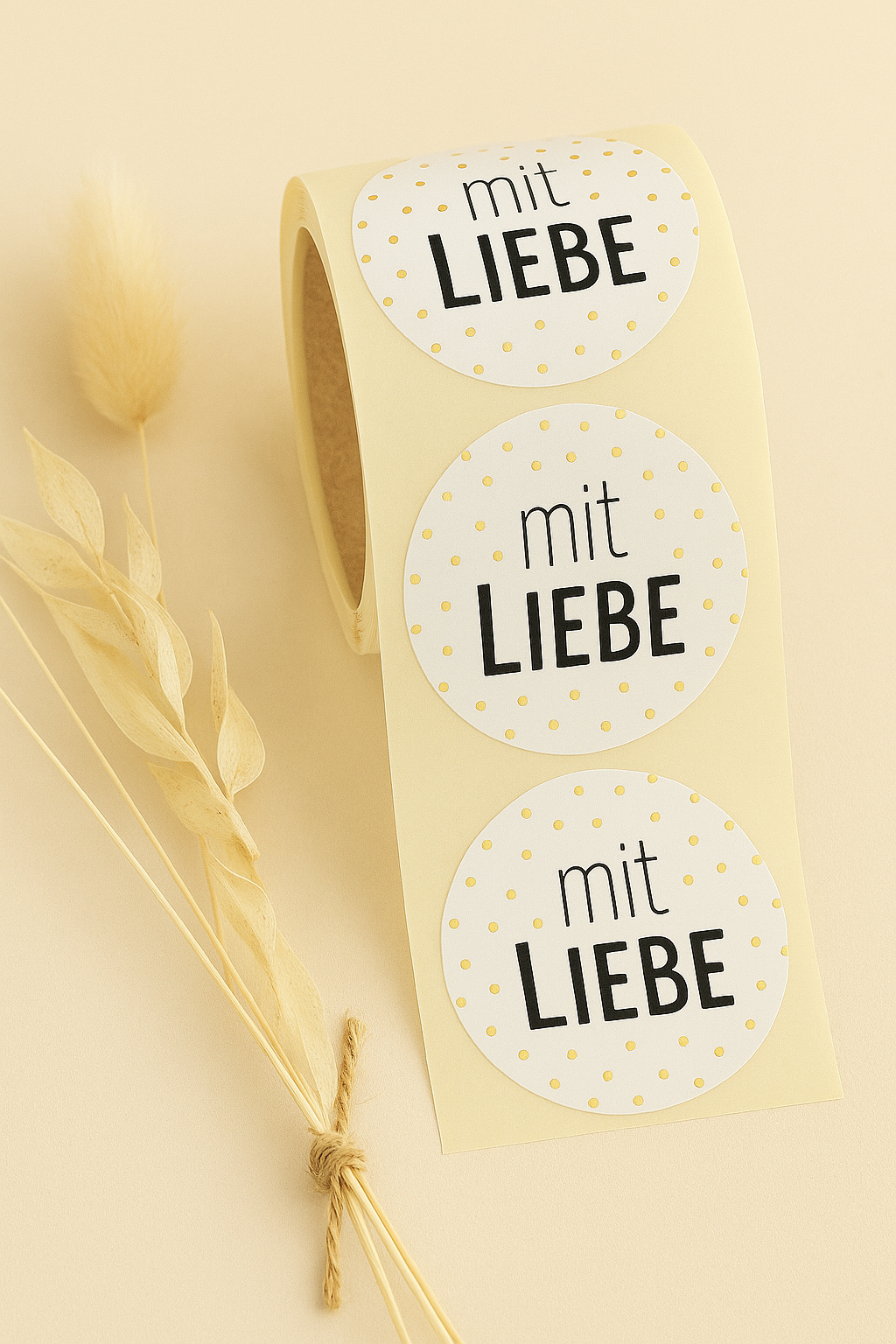 Sticker • mit Liebe • 10 Stk Goldveredlung