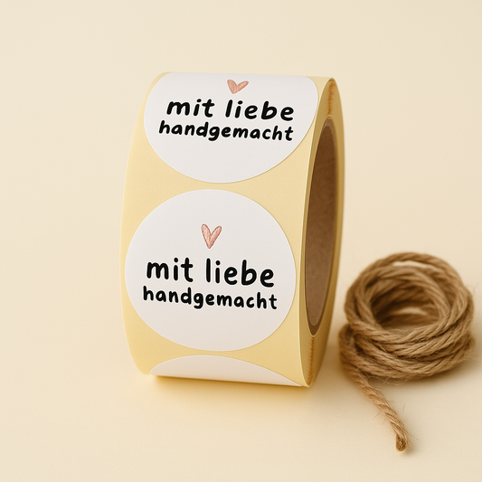 Sticker •mit Liebe handgemacht • 10 Stk.