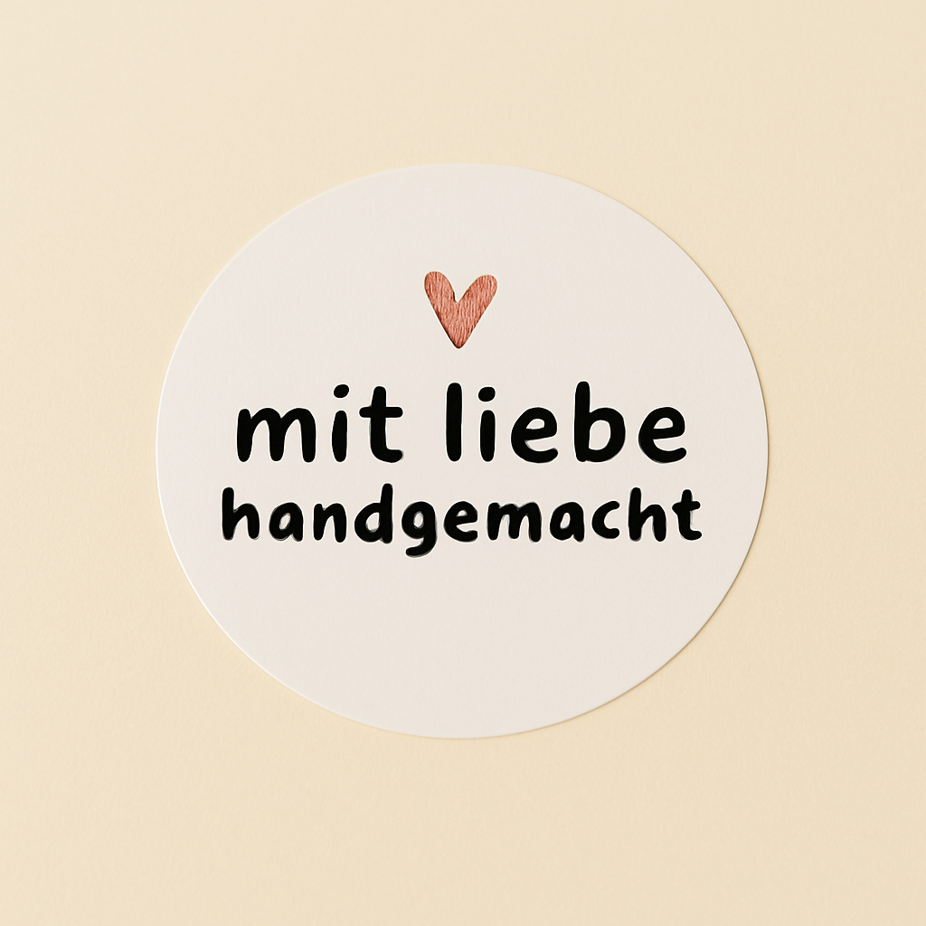 Sticker •mit Liebe handgemacht • 10 Stk.