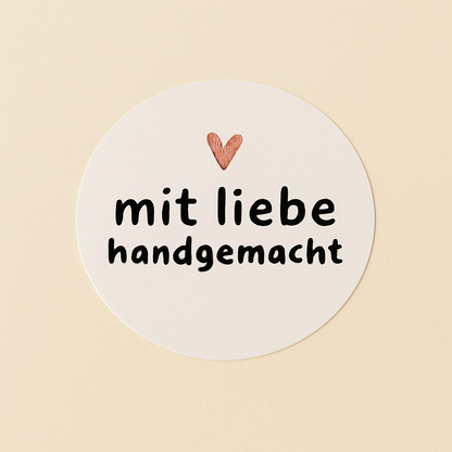 Sticker •mit Liebe handgemacht • 10 Stk.