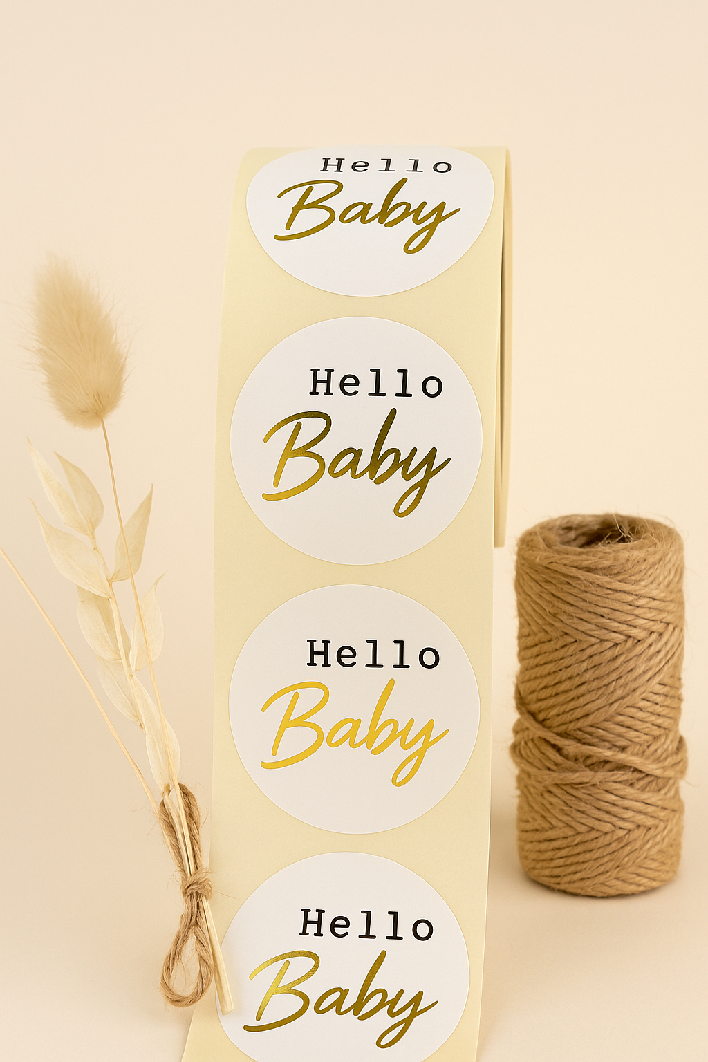 Sticker • hello baby • 10 Stk Goldveredlung