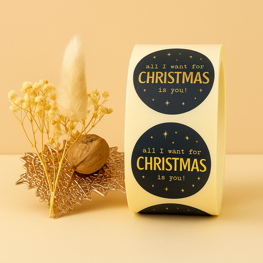 Sticker Christmas gold 10 Stk