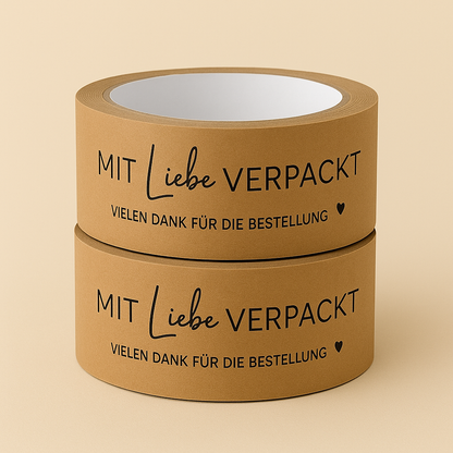 Papierklebeband 50 mm x 55 m • mit Liebe verpackt•