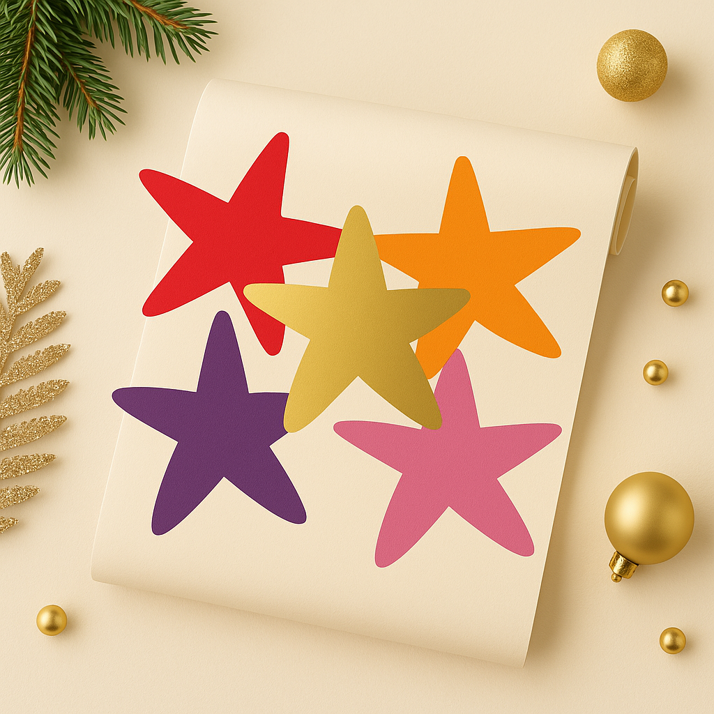 Sticker • Sterne Gold  gemischt • Eigenproduktion 10 Stk