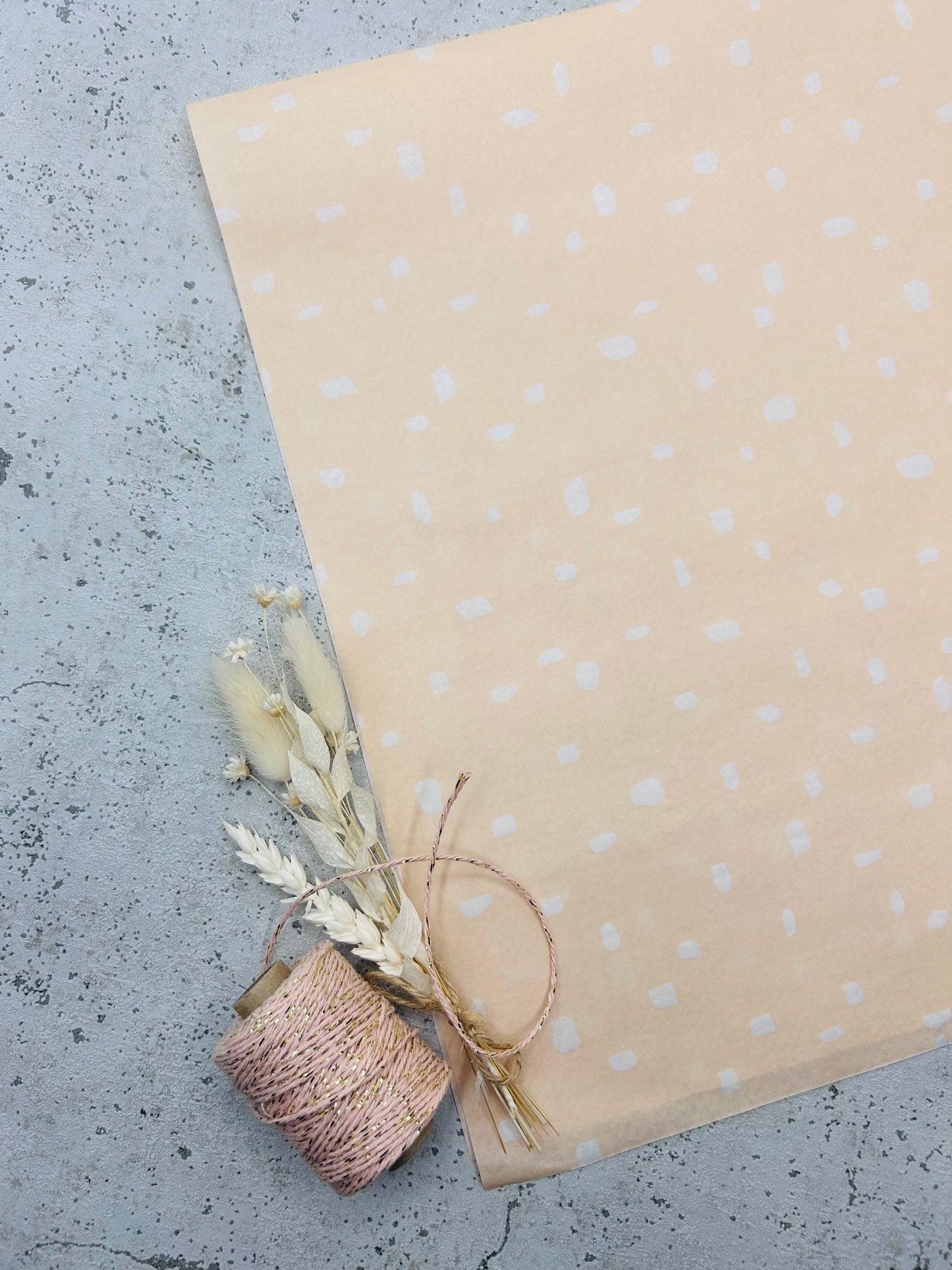 Seidenpapier • orange Pastell dots • 10 Stk