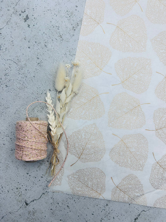 Seidenpapier • Golden Blätter • 10 Stk