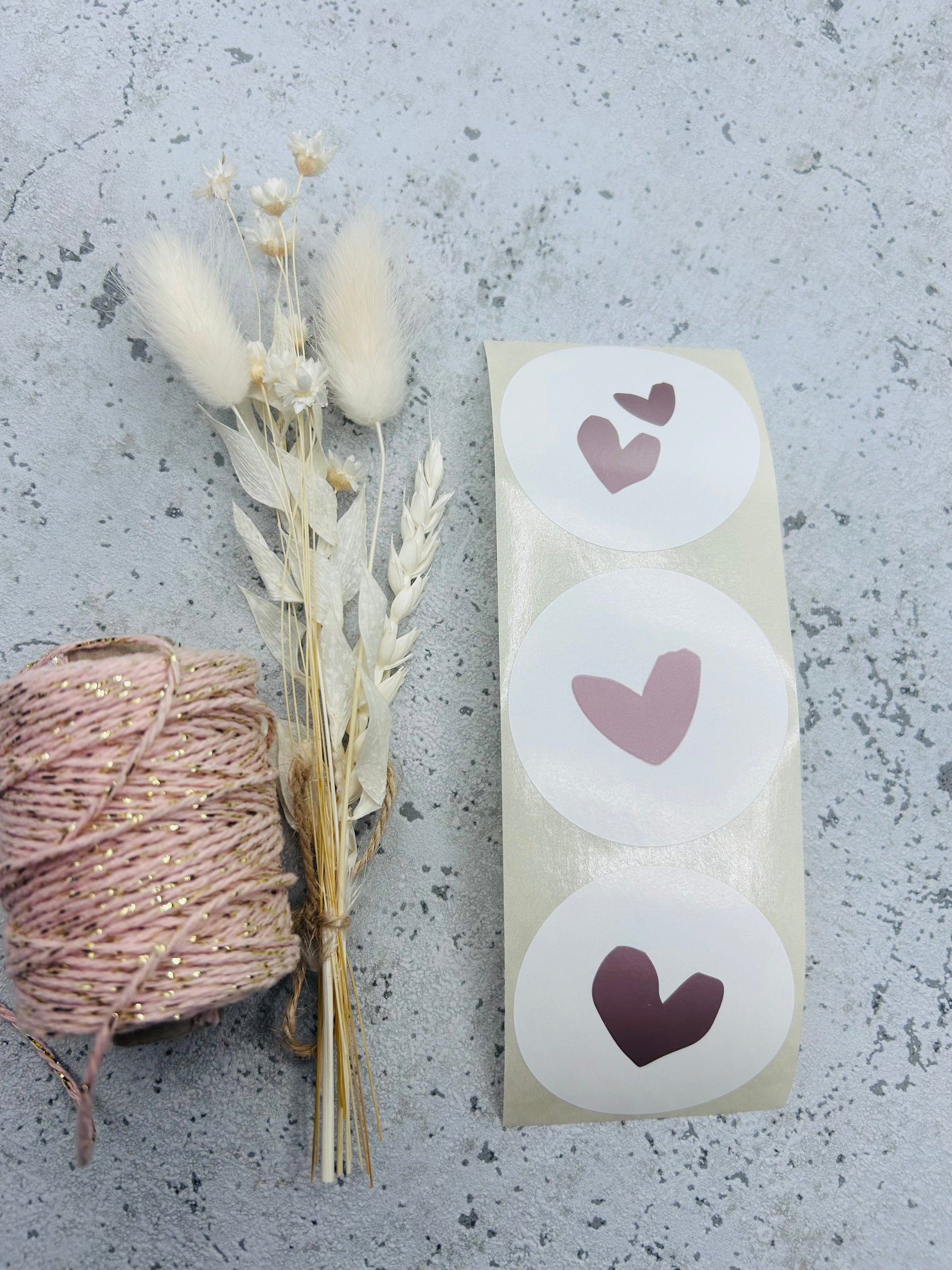 Sticker •Herzchen Metallic Roségold • 10 Stk.