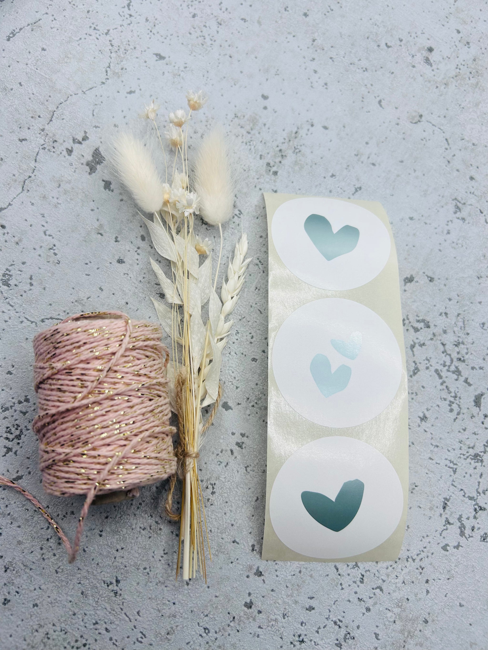 Sticker •Herzchen Metallic Blau • 10 Stk.