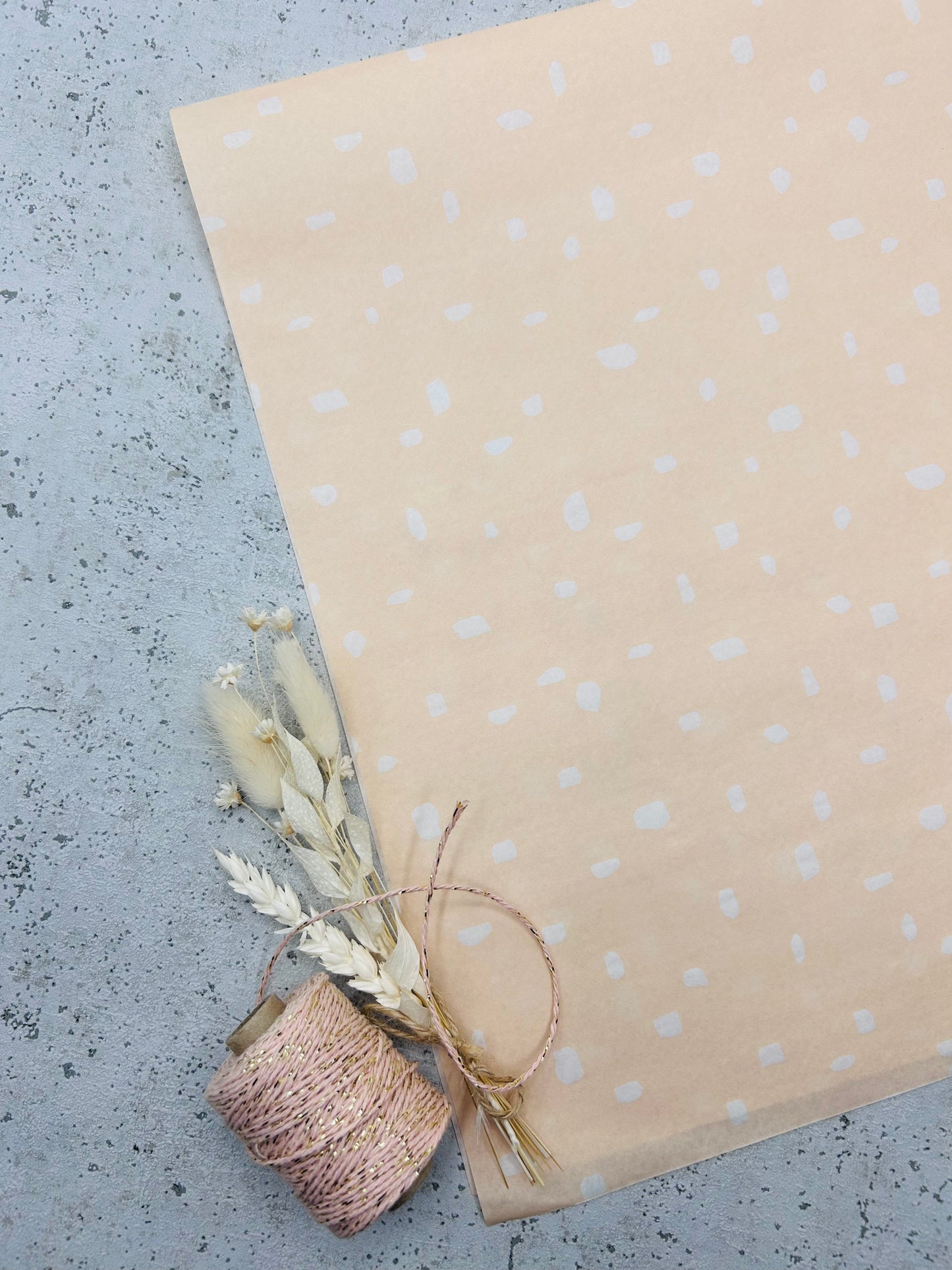 Seidenpapier • orange Pastell dots • 10 Stk