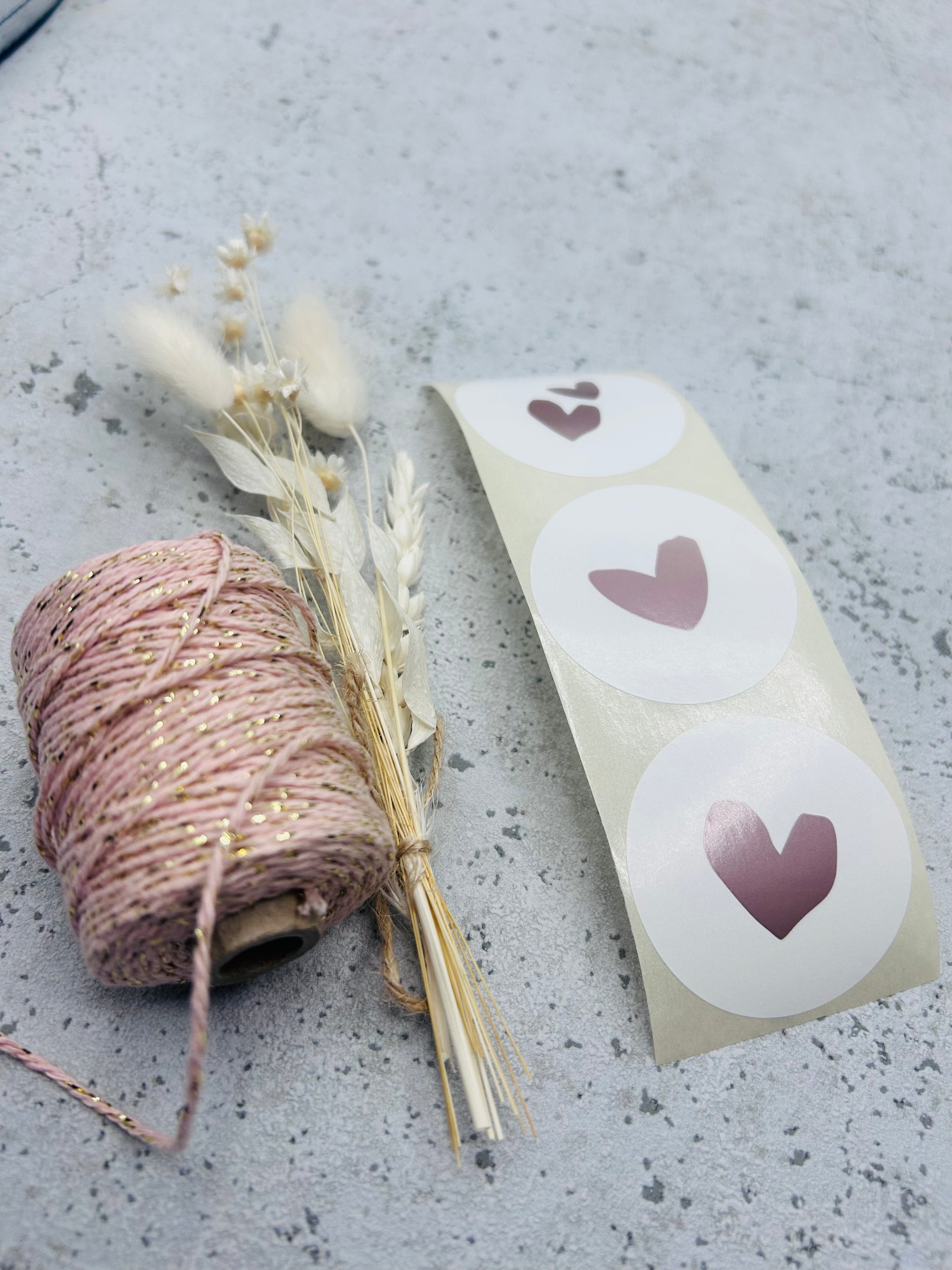 Sticker •Herzchen Metallic Roségold • 10 Stk.