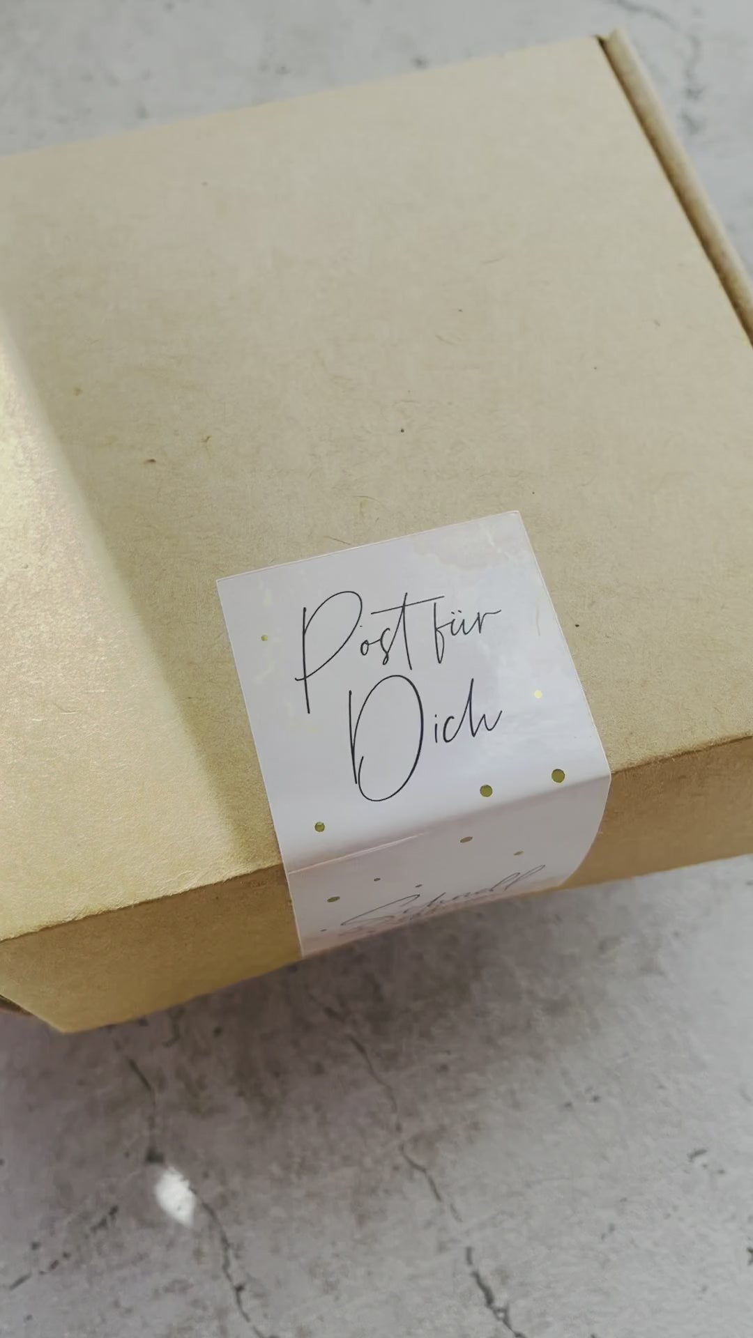 Sticker •Post für dich • beige/gold• 10 Stk.