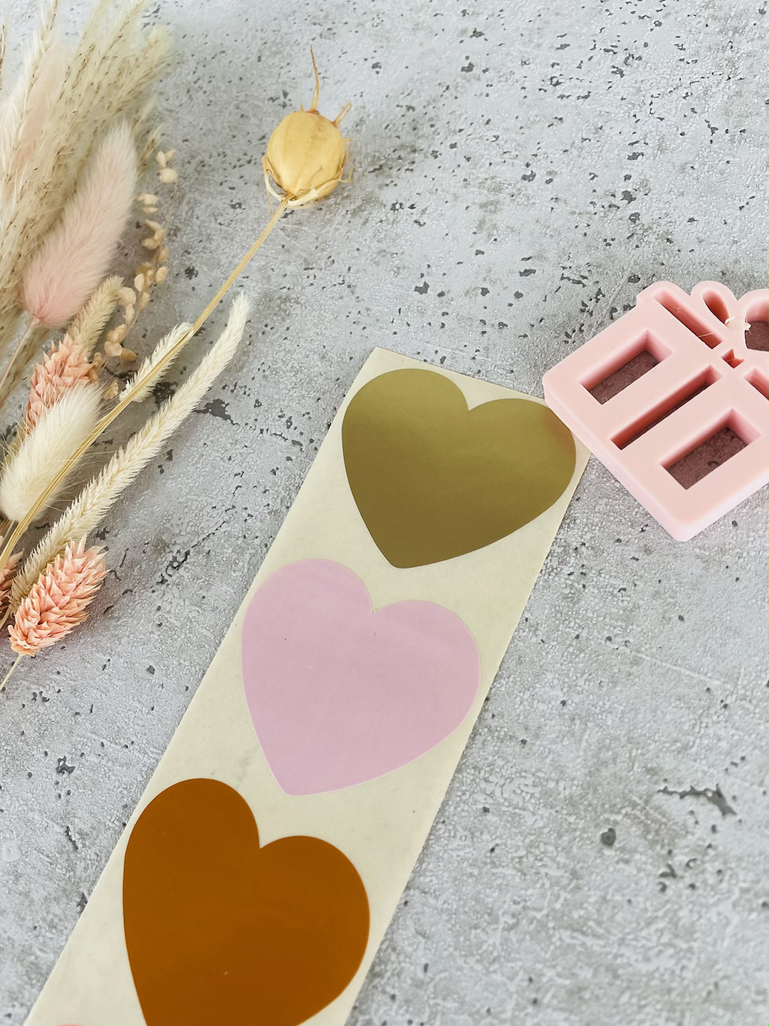 Sticker •rosa/gold• 10 Stk.