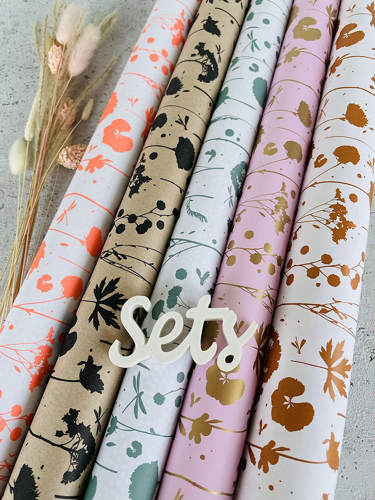 SET  Variabel  2x 3 x oder 5x Geschenkpapier  50x300cm Kraftpapier