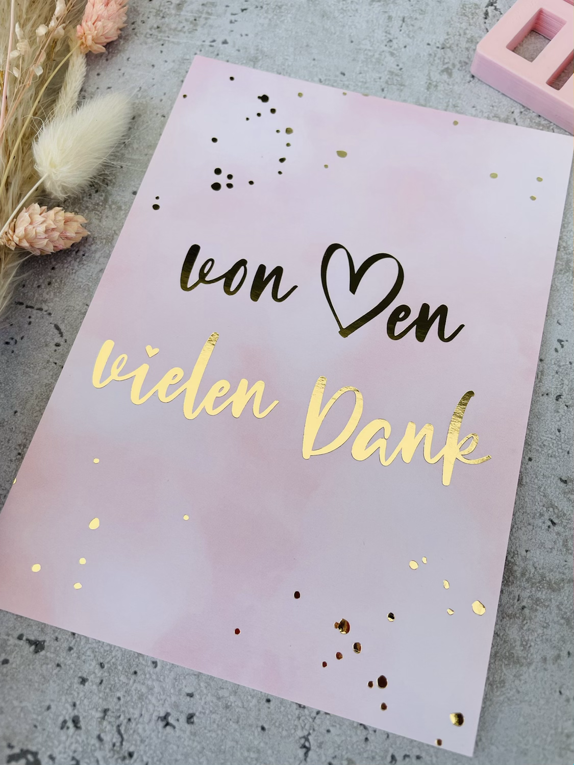 Karten von Herzen vielen Dank