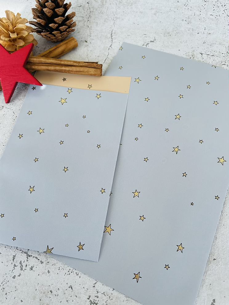 Papier Taschen  •Stars gold blau• 10 Stk