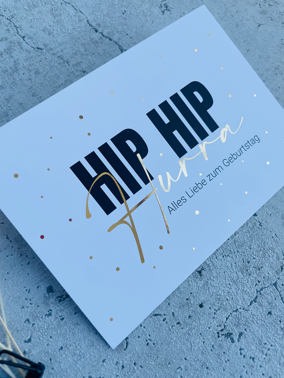 Geburtstagskarte mit Goldveredlung EIGENPRODUKTION
