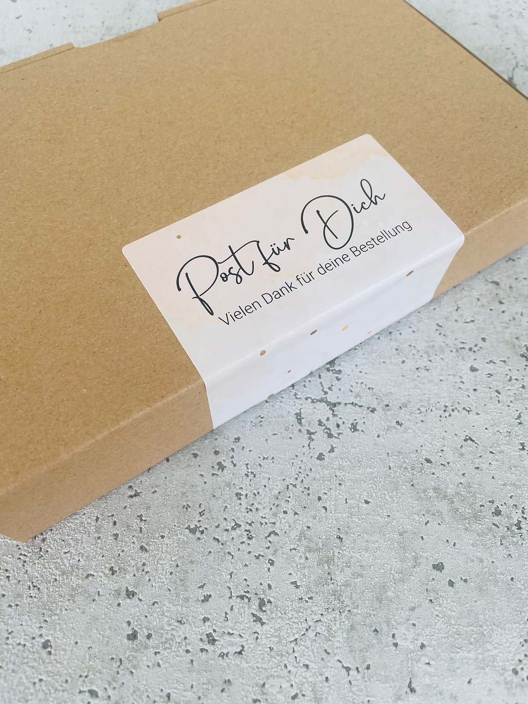 Packing Aufkleber im Gold Design