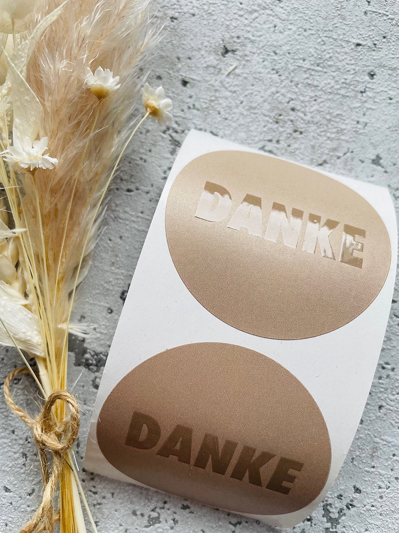 Sticker • danke • uv spot 10 Stk