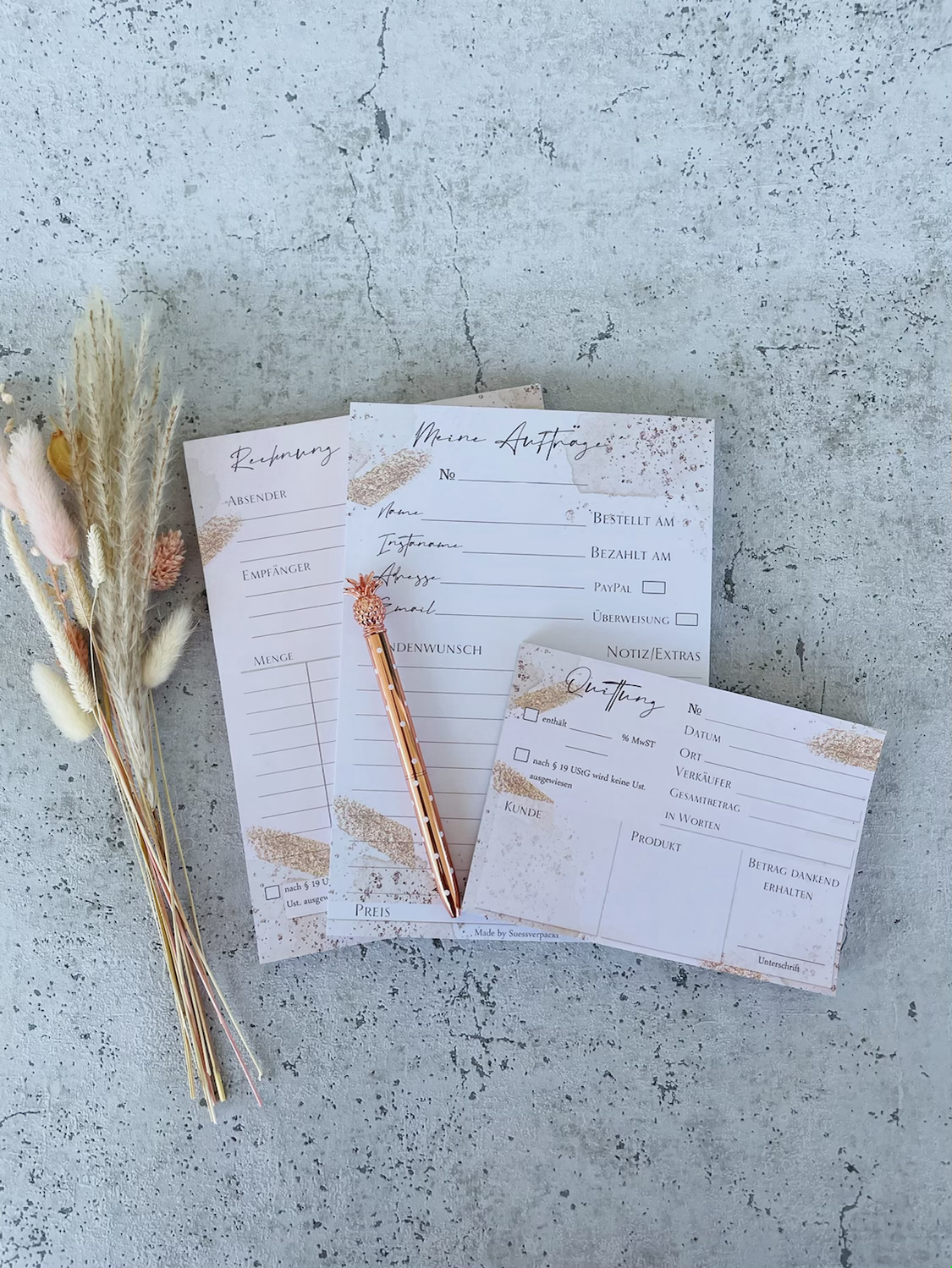 Grosses Business SET Rechnungsblock•Quittungsblock•Auftragsblock