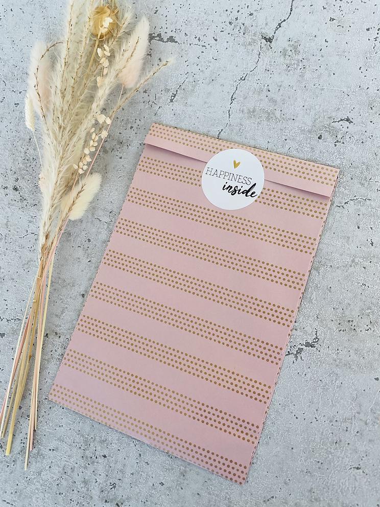 Papier Taschen  •goldenes Rosé• 10 Stk