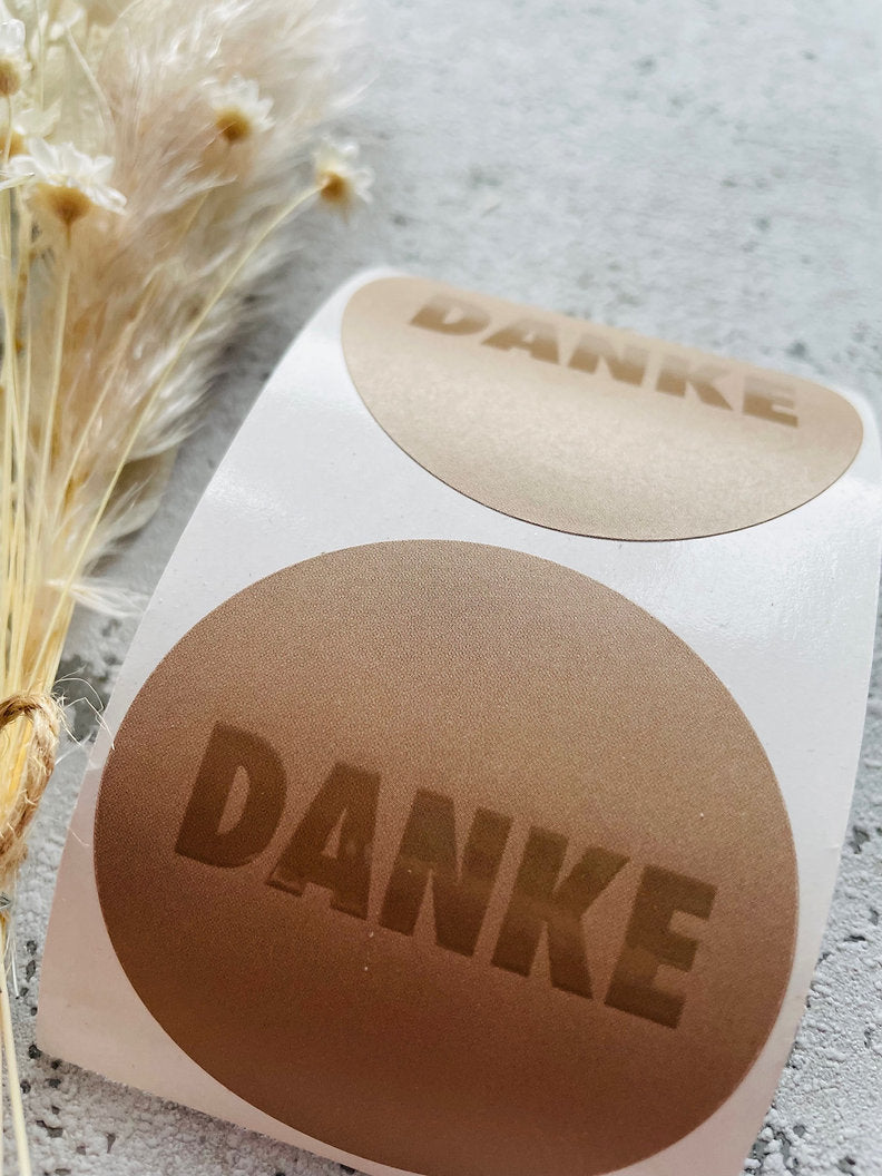 Sticker • danke • uv spot 10 Stk