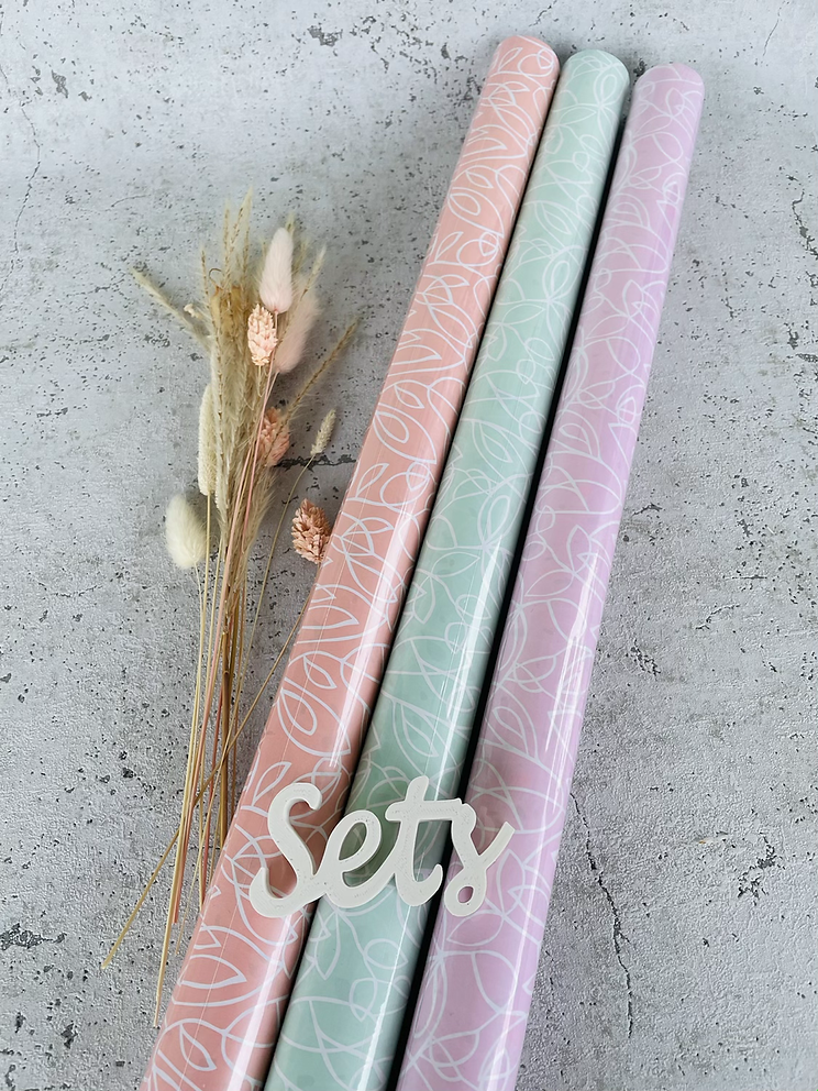 SET 3xGeschenkpapier  50x300cm Kraftpapier