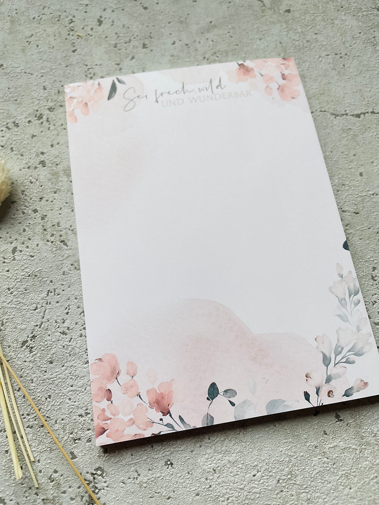 Notizblock •Aquarell Blumen • 2022 Eigenproduktion