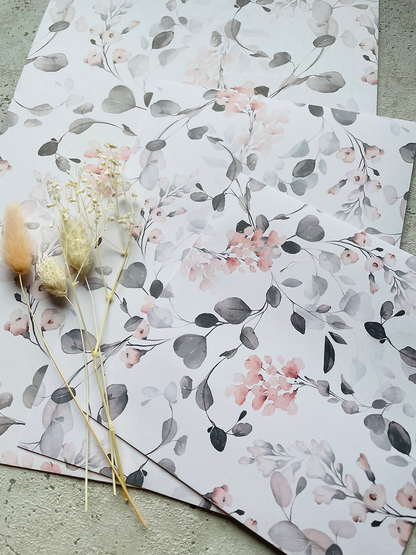Papier Taschen  •Aquarell Blumen • 10 Stk Eigenproduktion