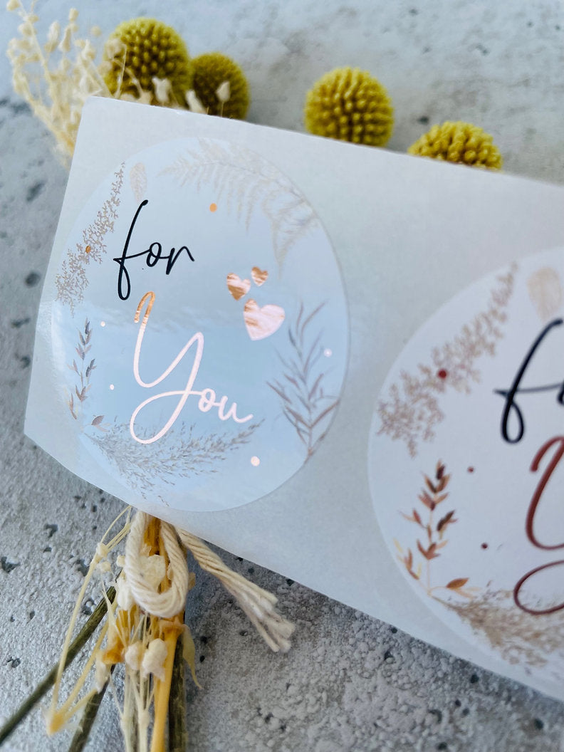 Sticker • BOHO • for you  kupfergold Eigenproduktion 10 Stk