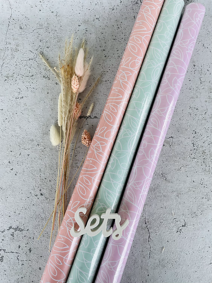 SET 3xGeschenkpapier  50x300cm Kraftpapier