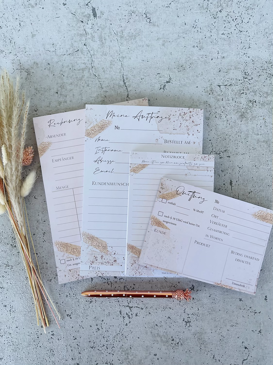 Extra große Business SET Rechnungsblock•Quittungsblock•Auftragsblock