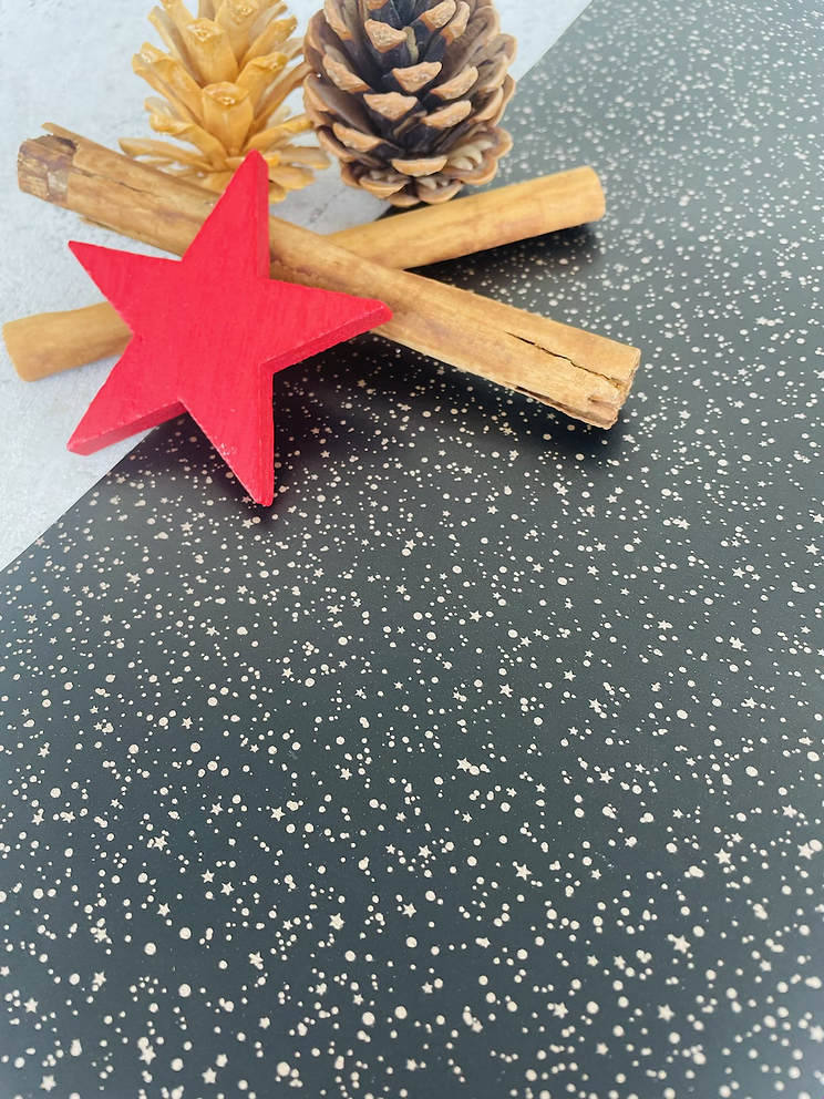 Geschenkpapier 50cm x 3 m •black stars•