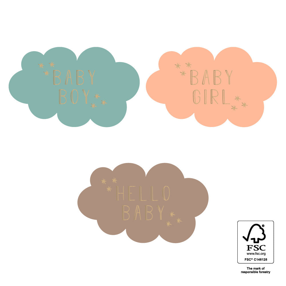 Sticker • baby gold •  10 Stk