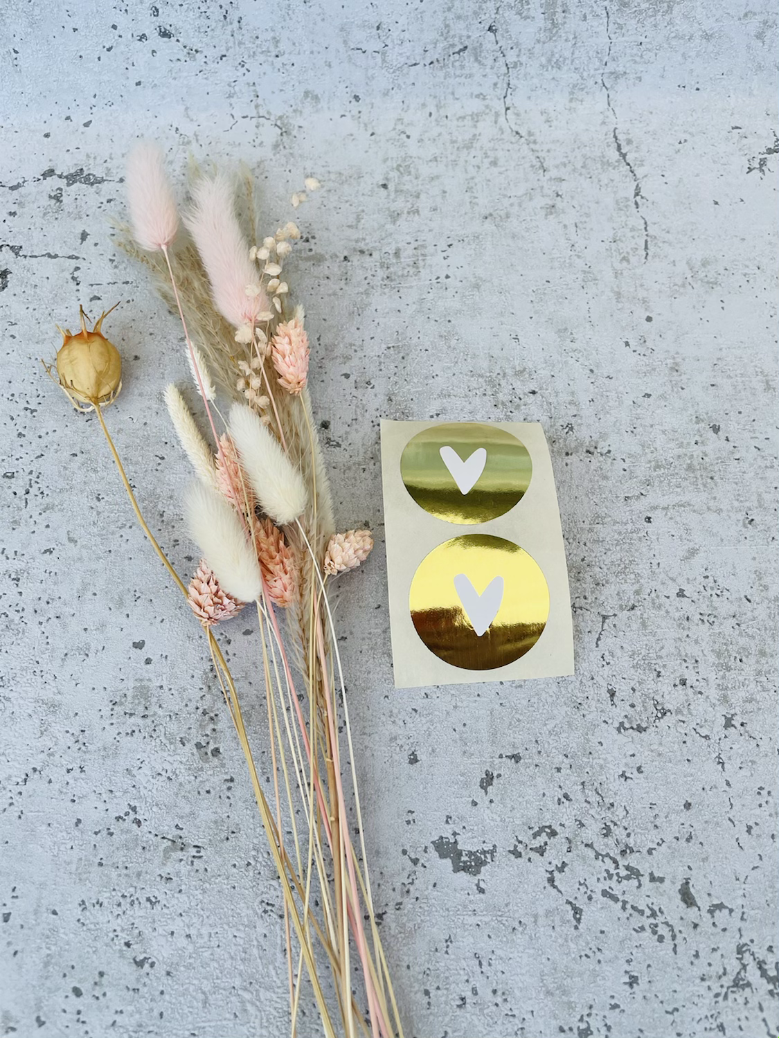 Sticker •Gold Herz• 10 Stk.