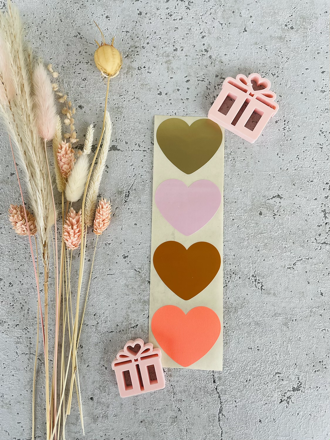 Sticker •rosa/gold• 10 Stk.