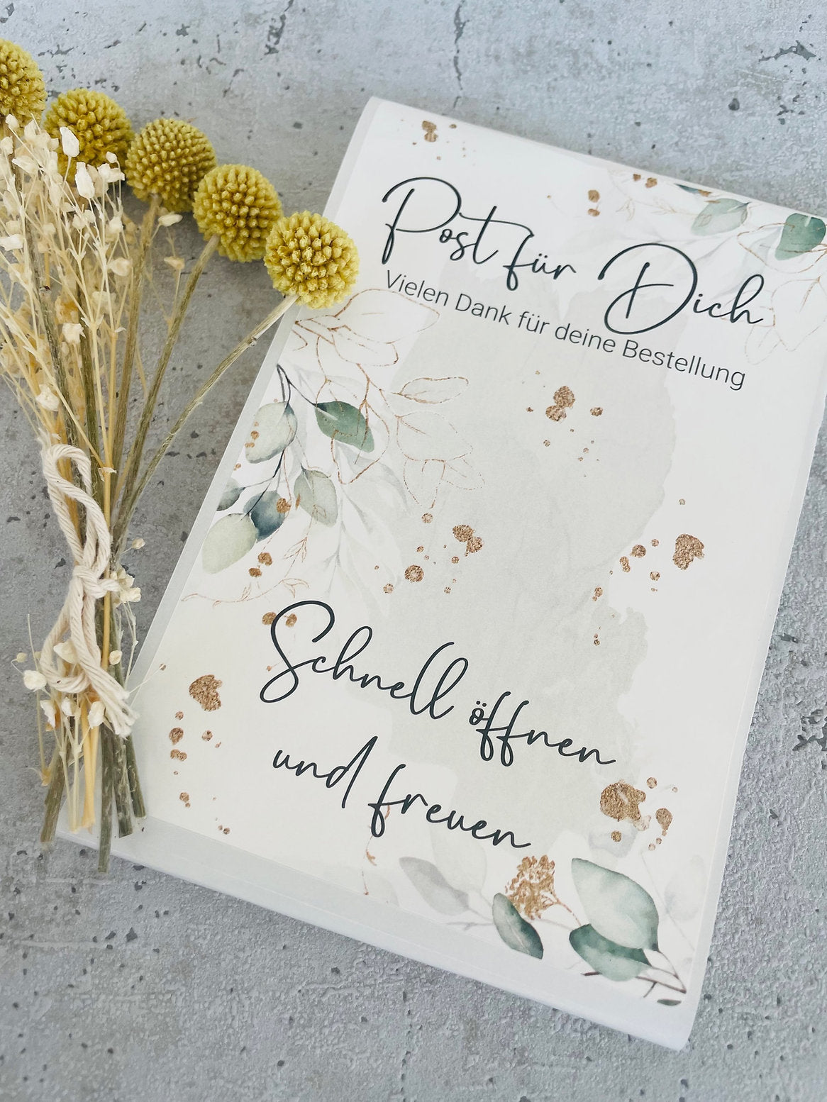 Packing Aufkleber im Aquarell Eukalyptus Design