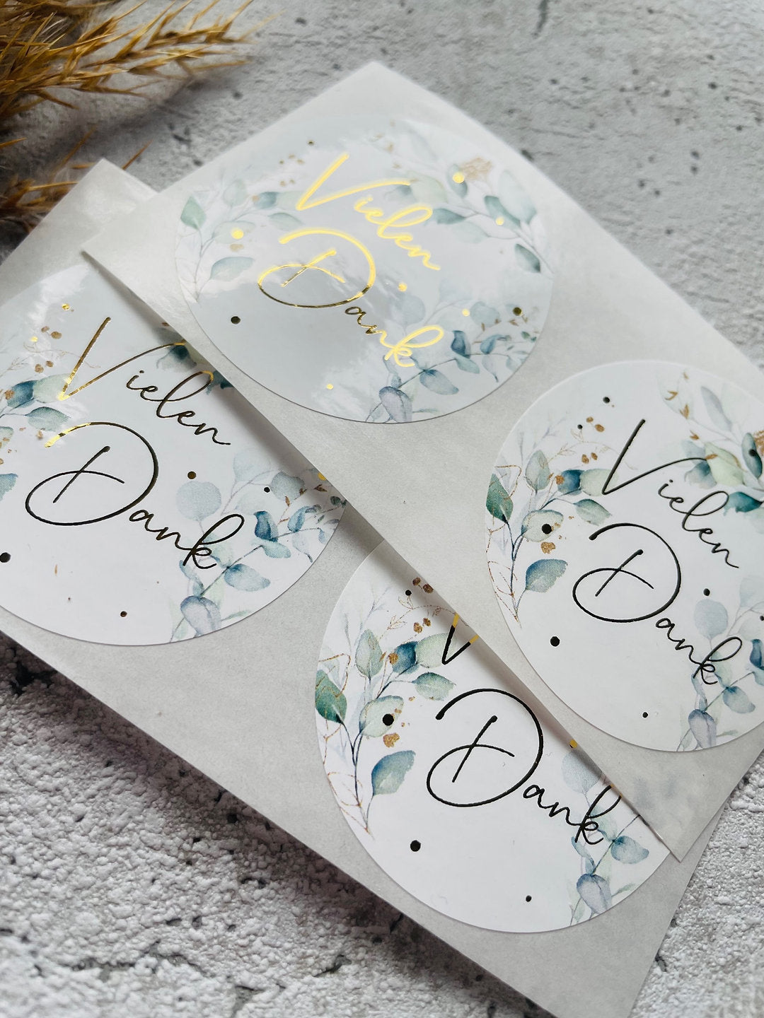 Sticker • vielen Dank • Eukalyptus 2023 •  10 Stk