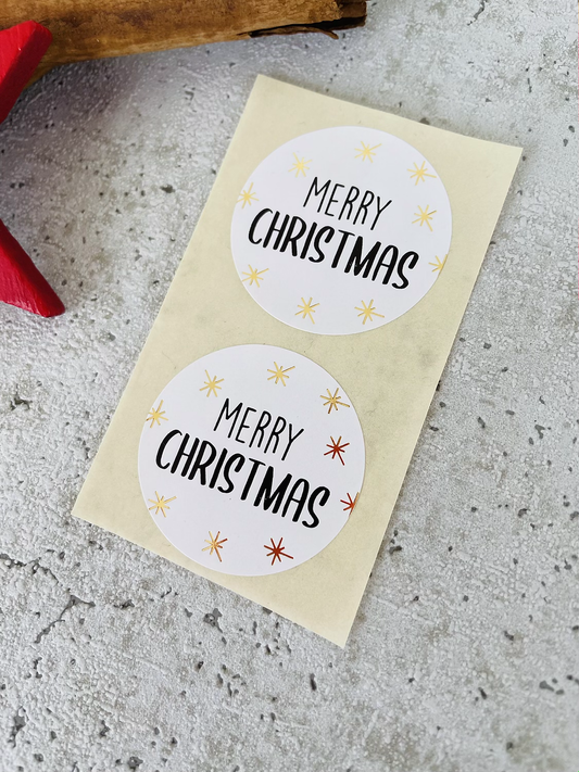 Sticker •Merry Christmas gold• 10 Stk.