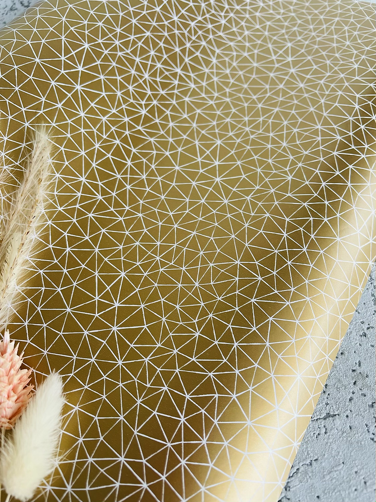 Geschenkpapier 50x300cm Kraftpapier gold