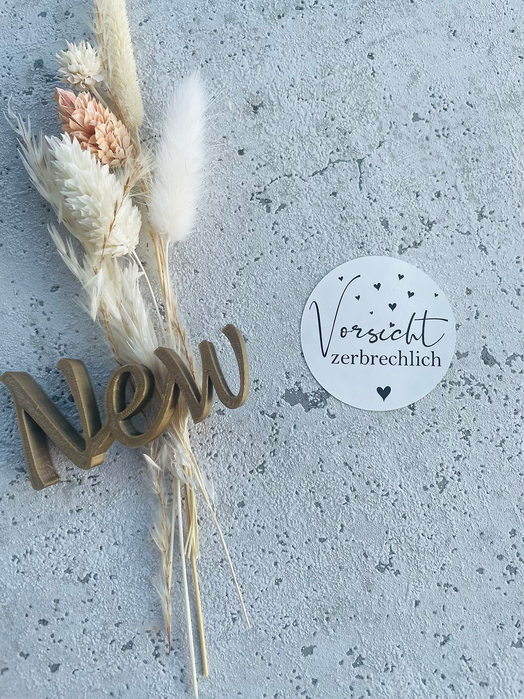 Sticker •Vorsicht zerbrechlich Weiß • 10 Stk.