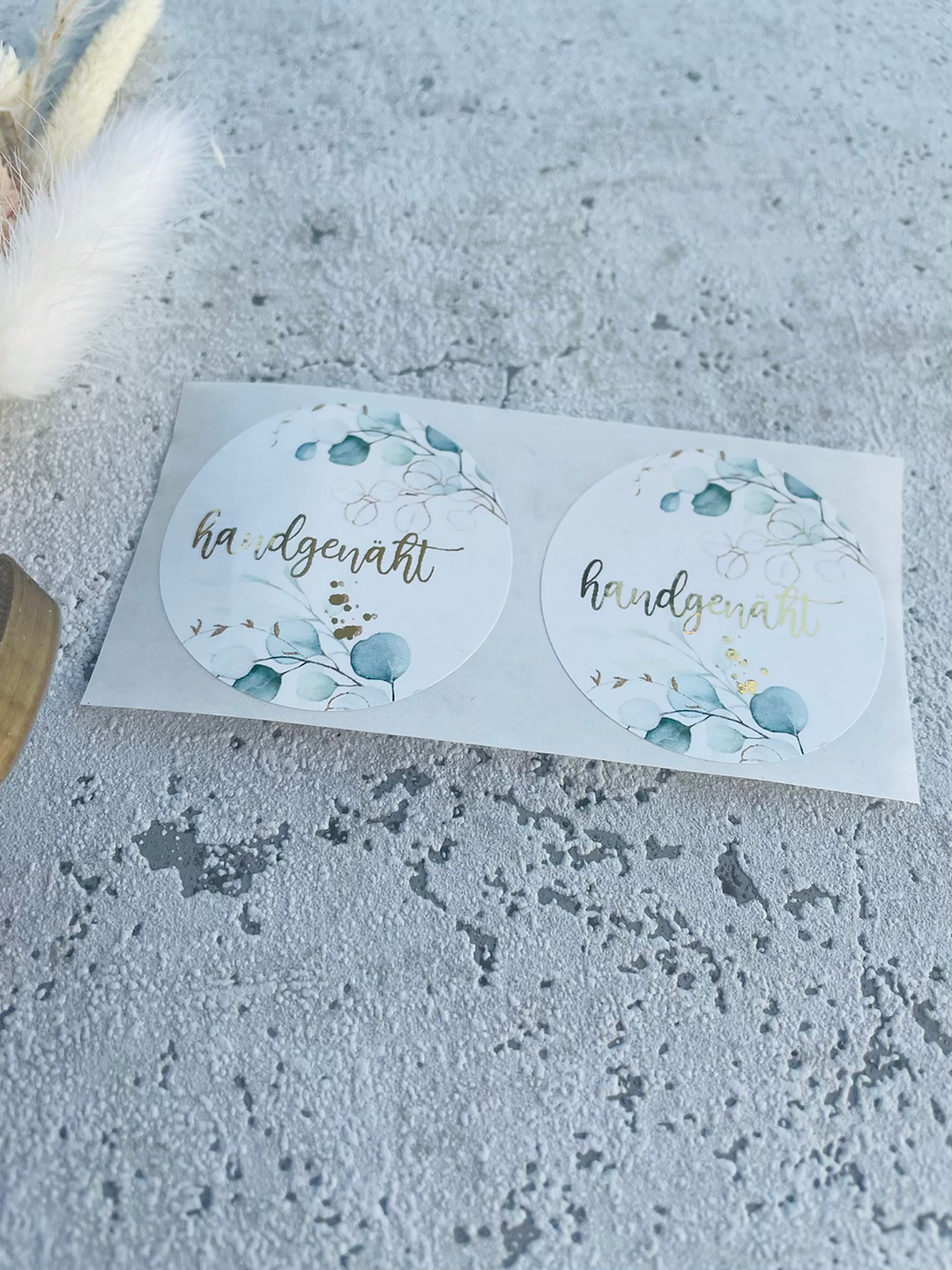 Sticker •handgenäht • gold• 10 Stk.