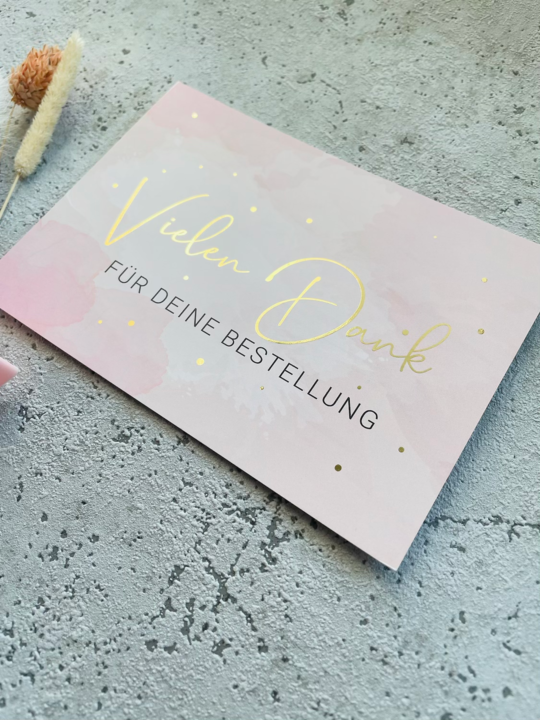 Karten  •VielenDank• beige oder rosa