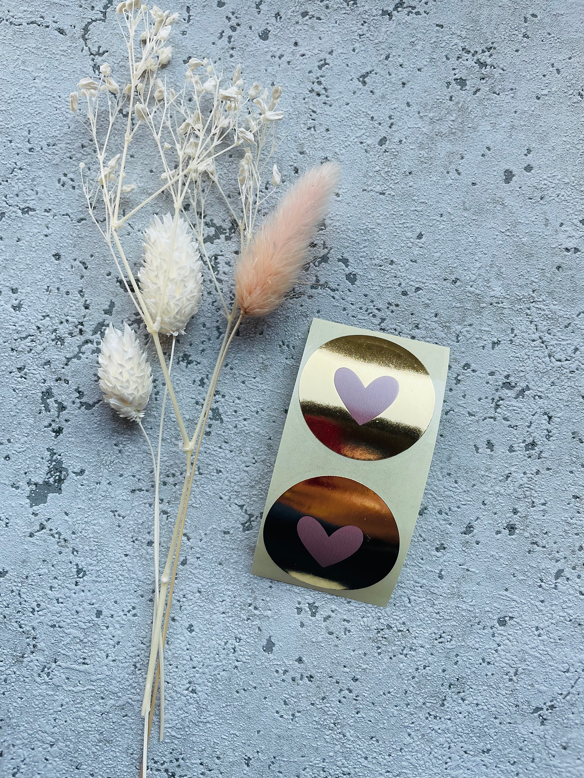 Sticker •Herz Gold/altrosa •  10 Stk.