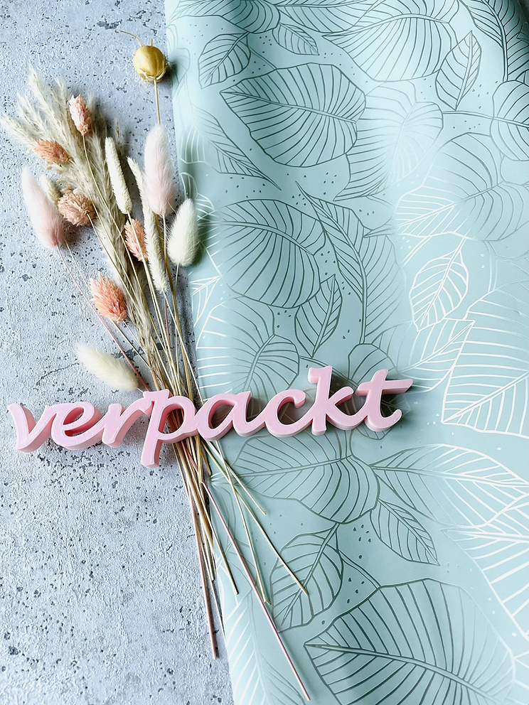 Geschenkpapier  50x300cm Blatt•Gold grün