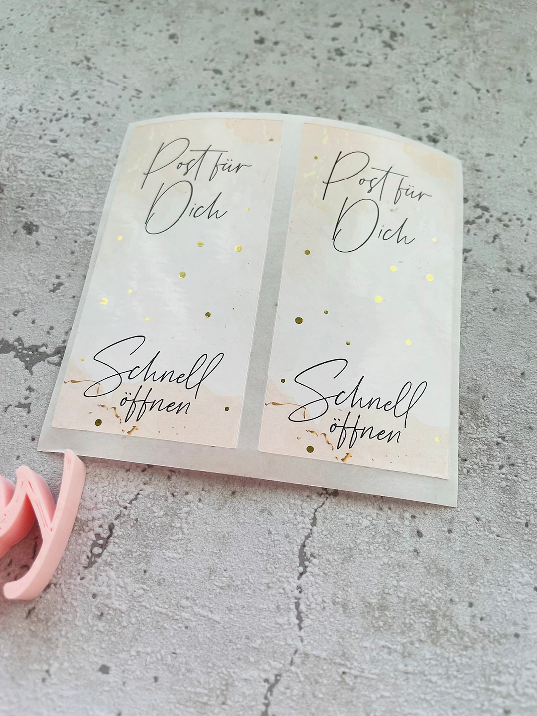 Sticker •Post für dich • beige/gold• 10 Stk.