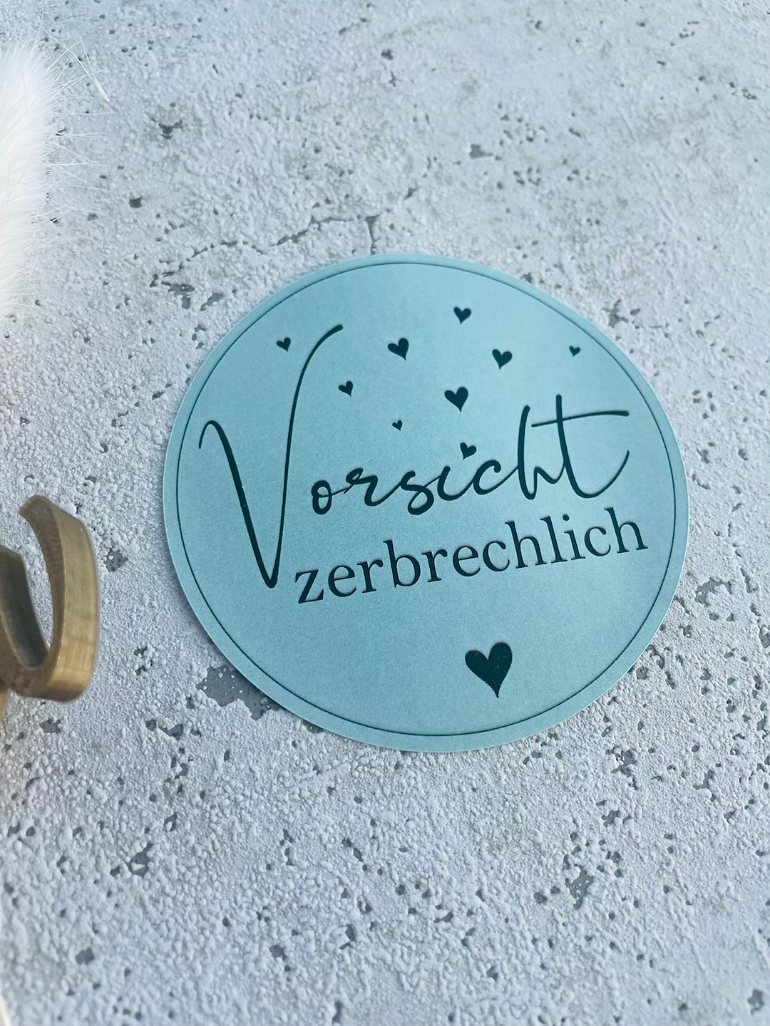 Sticker •Vorsicht zerbrechlich Pastell blau•10 Stk.