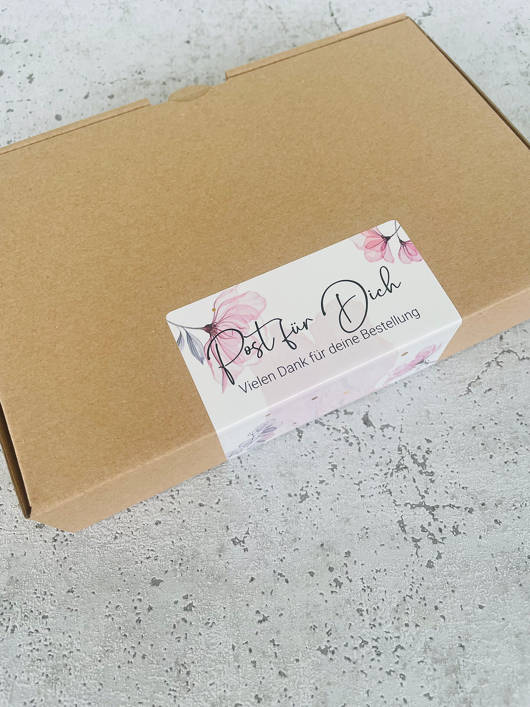 Packing Aufkleber im Aquarell Blumen Design