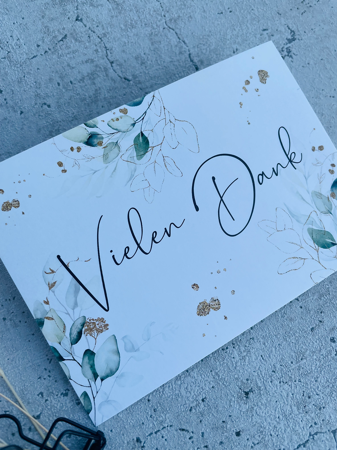 Karten  •VielenDank• mit Goldveredlung oder ohne